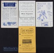 1945/46 War League Manchester City v Liverpool, Barnsley v Preston NE, Chesterfield v Stoke City,