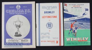 1949 FA Amateur Cup Final Bromley v Romford, semi-final Bromley v Leytonstone at Arsenal, semi-final