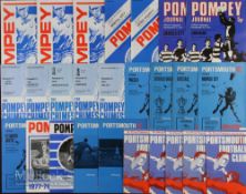 Selection of Portsmouth home match programmes to include 1959/60 Rapallo (Italy) (f) 1956/57 Red
