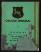 Rare ‘Our Rugby Springboks’ Rugby Book: Ivor Difford’s v scarce and famous account of the 1938