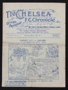 1920/21 Chelsea v Sunderland match programme 12 March 1921 at Stamford Bridge. Folds, small tear