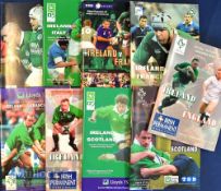Ireland Home Rugby Programme Selection (9): Thick but compact glossies v England 1997; v Scotland