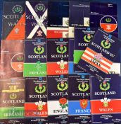Scotland Home Rugby Programmes 1950s-1980s (17): Lovely selection of Murrayfield issues, six from
