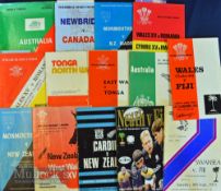 1970s to 1990s Tourists in Wales Rugby Programmes (14): Fiji at Wales (U-25, Cardiff) 1970,