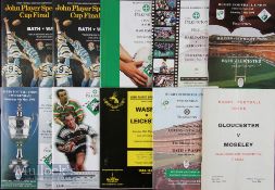 English Cup Final etc Rugby Programmes 1970s-90s (10): To include the scarce first ever RFU Knockout