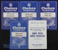 Kentish Cup match programmes 1959,1960 British Army v Belgian Army; 1958,1960 British Army v