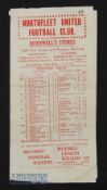 1936/37 Northfleet Utd v Aylesford PM, Kent League 26 March. Gatefold type, small tears, uneven