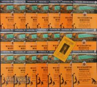 1959/60 Wolves home league match programmes; also has 1959/60 fixture list for 1st team/reserves.