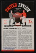 1954/55 Manchester Utd v Wolverhampton Wanderers match programme 23 February 1955, No. 16, 4