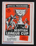 1957/58 Scottish league cup final Celtic v Rangers at Hampden 19 October. Good. (The 7-1 result,
