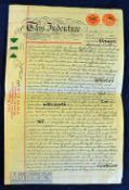RFU 1st President Legal Document 1907: In Jan 1871, at 31, Algernon Rutter (Rugby School & Richmond)