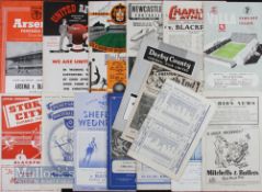 1952/53 Selection of Blackpool away league match programmes to include Bolton Wanderers, Sheffield