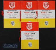 1961 Wales v Spain VIP international match programmes 19 April 1961 ‘Compliments of Cardiff City’;