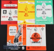 Collection of Irish Cup Finals (N I) to include 1954 Derry City v Glentoran, 1955 Dundela v