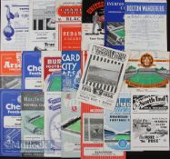 1955/56 Selection of Blackpool away league match programmes to include Manchester Utd (Champions),