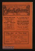 1925/26 Crystal Palace v Reading Div. 3 (S) match programme 24 April. Slight spine split, small