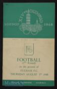 London Olympic games 5 August 1948 Great Britain v France at Fulham. Crease, teams written in.