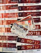 Wales Test Rugby Ticket Collection (c.60): One 1992 v Australia then just about every home Wales