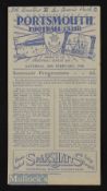 1947/48 at Portsmouth 28 February 1948 FA XI v Queens Park (Scotland) match programme at Fratton