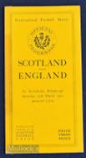 1923 Rare Scotland v England Rugby Programme: The visitors’ second - and last - post-war visit to