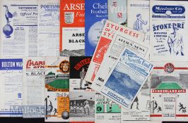 1951/52 Selection of Blackpool away league match programmes to include Manchester Utd (Champions),