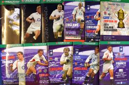 England Home Rugby Programmes 2003-2004 (10): All the Twickenham issues before and after that RWC