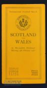 1928 Scarce Scotland v Wales Rugby Programme: The typical Murrayfield style for the Welsh visit