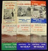 Lancashire County Rugby League Cup Final programmes to include 1962 Swinton v St Helens, 1961 St.