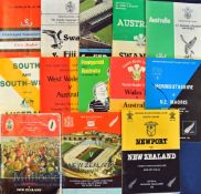 1980s Tourists mostly in Wales Rugby Programmes (13): NZ at Newport 1980, Cardiff & (well-worn)