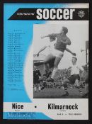 1960 American Soccer League Kilmarnock v Nice 8 June at New York. Good.
