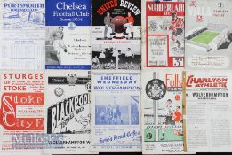 1950/51 Wolves away match programmes to include Portsmouth, Chelsea, Manchester City (ph),