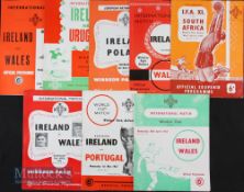 Selection of Northern Ireland international match programmes to include 1955 Wales, 1957 Portugal (
