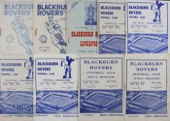 Selection of Blackburn Rovers home match programmes to include 1947/48 West Ham Utd 1948/49 Hull
