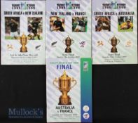 1999 Rugby World Cup Final etc Programmes (4): A5 glossy packed issues from Australia’s win over
