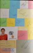 Selection of Manchester United Football Autographs featuring Ole Gunnar Solskjaer, Matt Busby, Lee