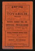 1938/39 Barnsley v Doncaster Rovers Div 3 (N) match programme 15 October 1938 age wear, staple