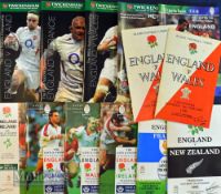England Home Rugby Programmes 1970-2006 (13): ‘Doublers’ from previous lots, a selection of Five and