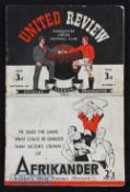 1946/47 Manchester Utd v Chelsea 18 September 1946 at Maine Road. Creases, edge nick, rusty