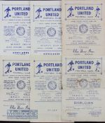 Selection of Portland Utd home match programmes 1951/52 Poole Town 1953/54 Clandown 1954/55