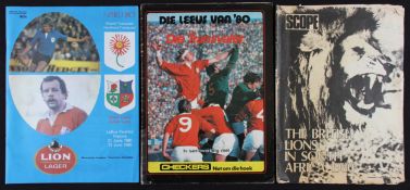 1980 British Lions to S Africa Rugby Programme: Large striking issue for tour match versus