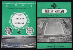 Northern Ireland v Scotland internationals 1951 & 1953 at Windsor Park. Fair-Good. (2)