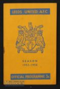1955/56 Leeds Utd v Manchester Utd 28 January 1956 (f) Fair-good.