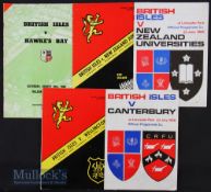 1966 British and I Lions Programmes in N Zealand (5): Issues featuring Wellington, Canterbury, NZ