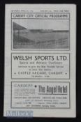 1943/44 Football League (West) Cup Cardiff City v Swansea Town 29 April 1944, 4 pages. Good.