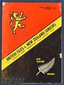 Signed 1966 British Lions Rugby Programme: The issue for the Lions’ game v NZ Juniors at Wellington,
