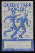 1939/40 War abandoned season Queens Park Rangers v Watford 26 August 1939 at Loftus Road. Slight
