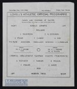 1948/49 Southern League Lovells Athletic v Merthyr Tydfil 11 December 1948, single sheet.