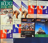 Army v Navy Rugby Programmes etc (9): The Twickenham issues for 1992-97 inclusive, 2005 & 2006. Plus