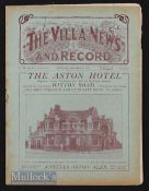 1928/29 Aston Villa v Bolton Wanderers Div 1 match programme 20 October 1928. Age wear, staple