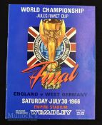 1966 World Cup Final match programme, original issue, England v West Germany 30 July 1966 at